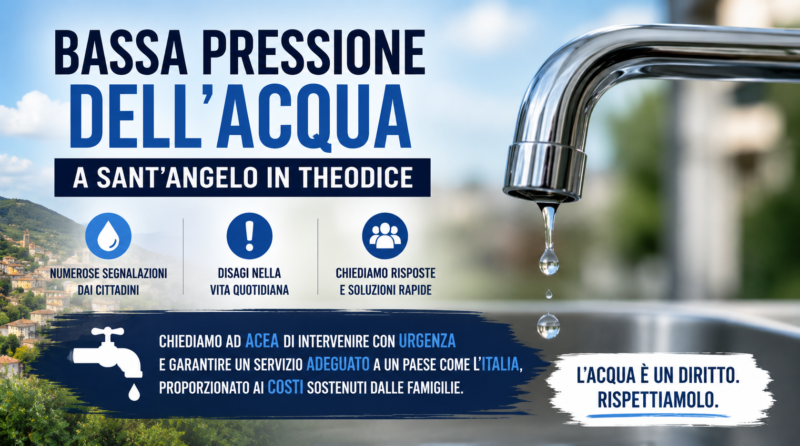bassa pressione dell'acqua